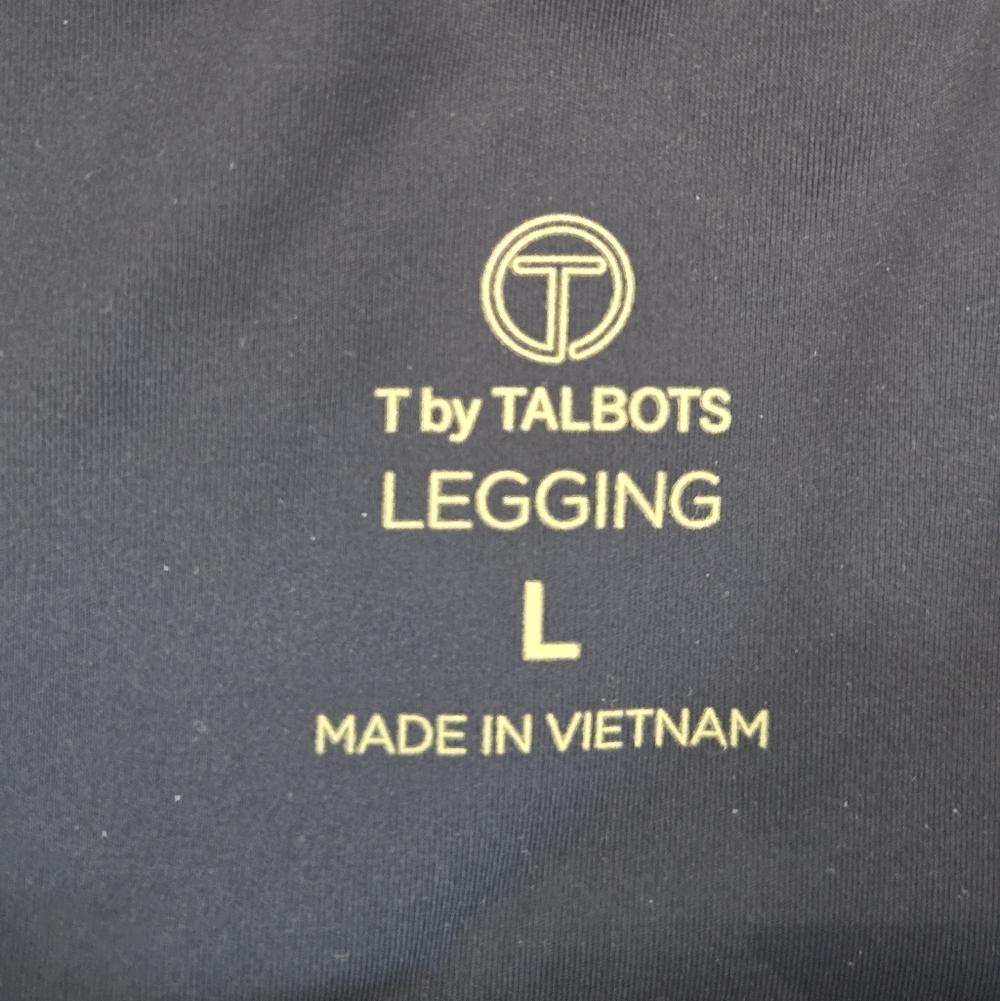 T By Talbots Navy Performance Interlock Leggings … - image 4